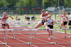 Womens under-17 hurdles, North Eastern Track and Fields Champs., Middlesbrough. Photo: David T. Hewitson/Sports for All Pics